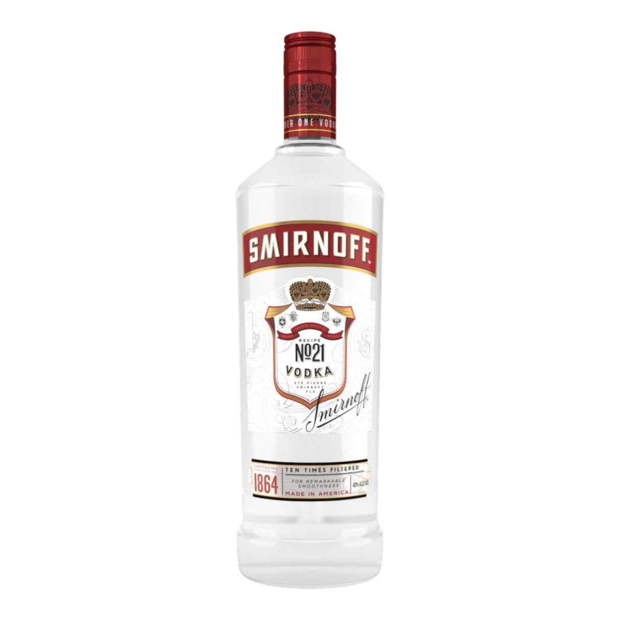 Smirnoff "80 Proof" Vodka 1.0L bottle 1L from USA