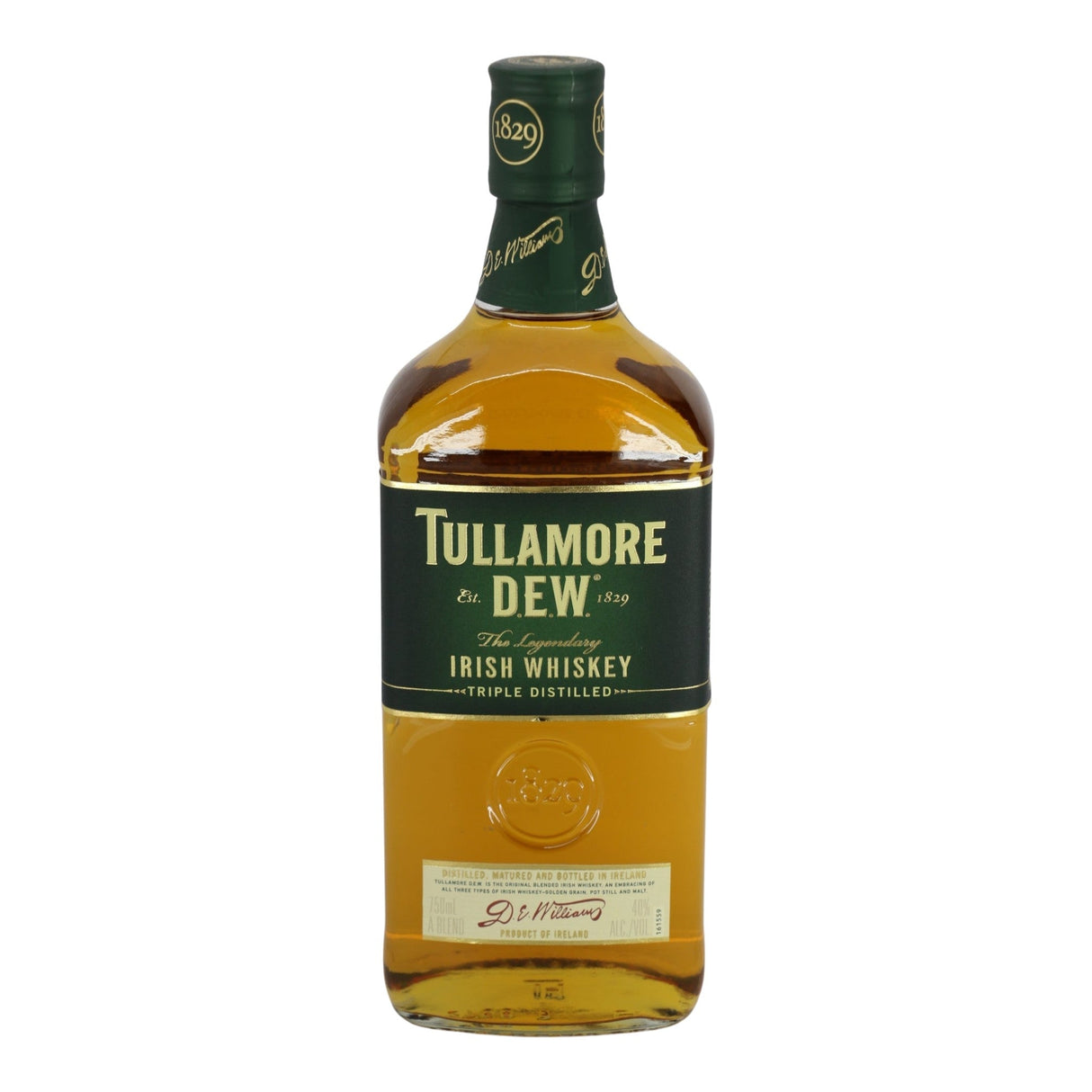 Tullamore Dew Irish Whiskey 750mL blended whisky bottle from Ireland