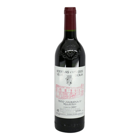 Vega Sicilia Valbuena 5 ano Ribera del Duero 2007 red wine bottle 750mL from Spain