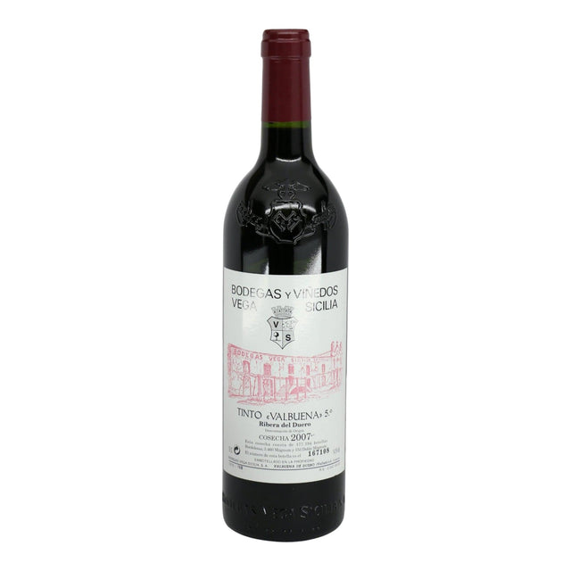 Vega Sicilia Valbuena 5 ano Ribera del Duero 2007 red wine bottle 750mL from Spain