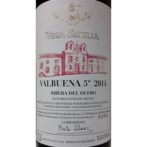 Vega Sicilia Valbuena 5 Ribera del Duero 2019 red wine bottle 750mL from Spain