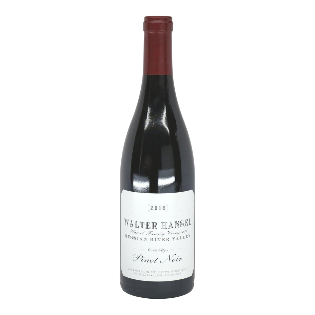 Walter Hansel Cuvee Alyce Russian River Valley Pinot Noir 2022 red wine bottle 750mL from USA