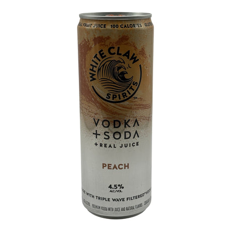 White Claw Peach Flavored Vodka+Soda CAN 355mL bottle from Canada
