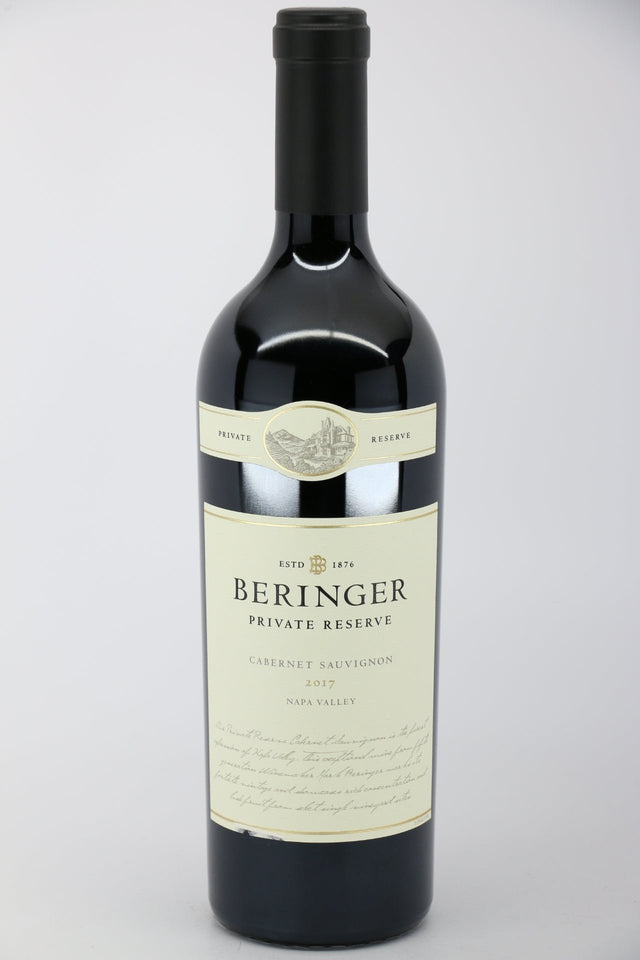 Beringer Private Reserve Napa Valley Cabernet Sauvignon 2017 white wine bottle 750mL from USA