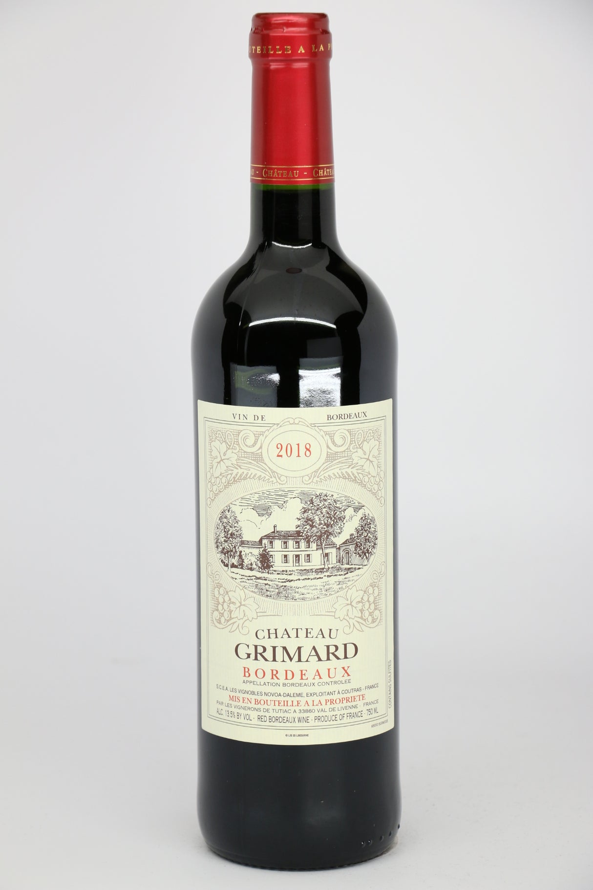 Chateau Grimard Bordeaux AC 2019 red wine bottle 750mL from France