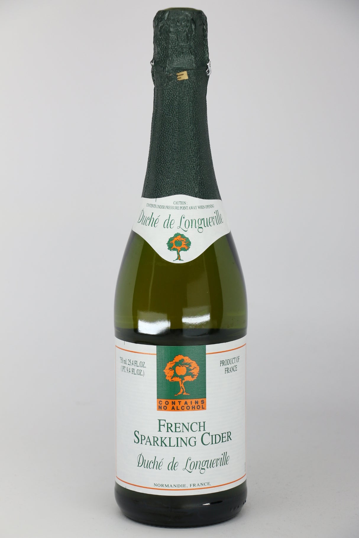 Duche de Longueville Sparkling Cider Non Alcoholic NV hard cider bottle 750mL from France