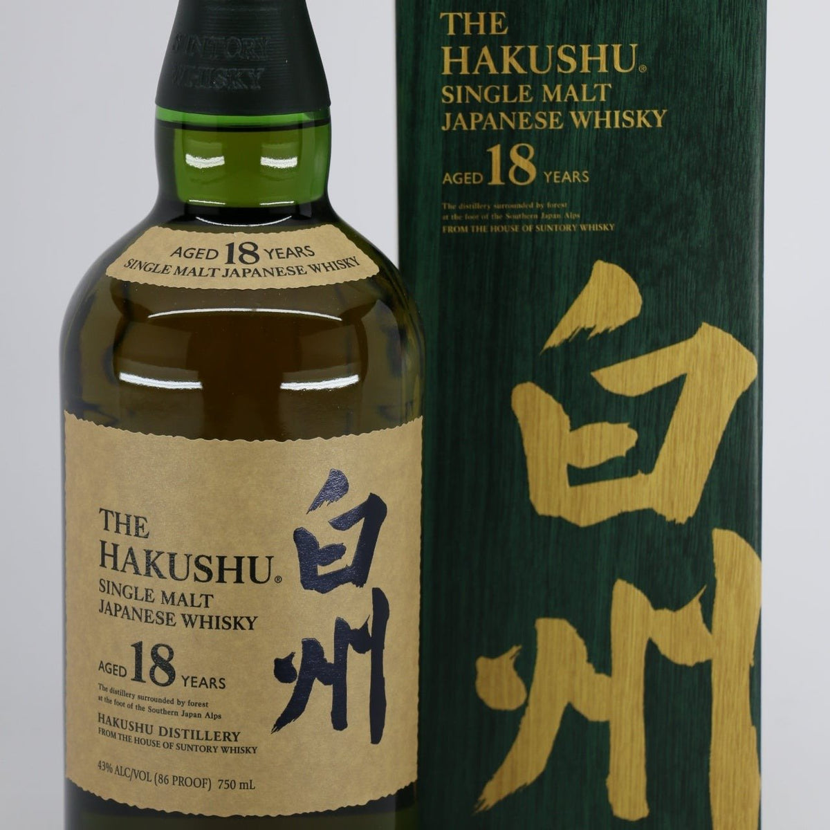 Hakushu 18 Year Single Malt Japanese Whiskey 750mL – PJ Wine, Inc.