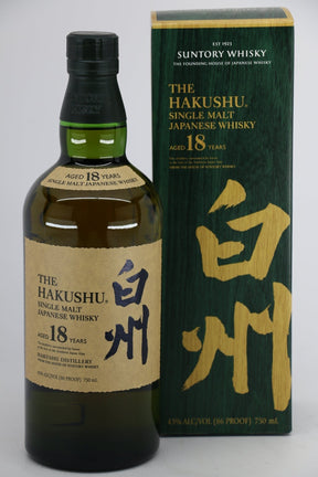 Hakushu 18 Year Single Malt Japanese Whiskey 750mL bottle