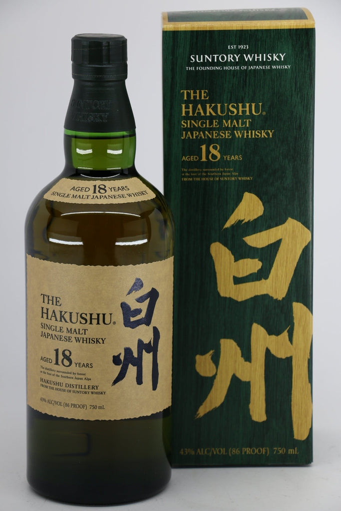 Hakushu 18 Year Single Malt Japanese Whiskey 750mL
