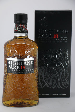 Highland Park 18 Year Single Malt Scotch Whiskey Orkney 750mL bottle from Scotland