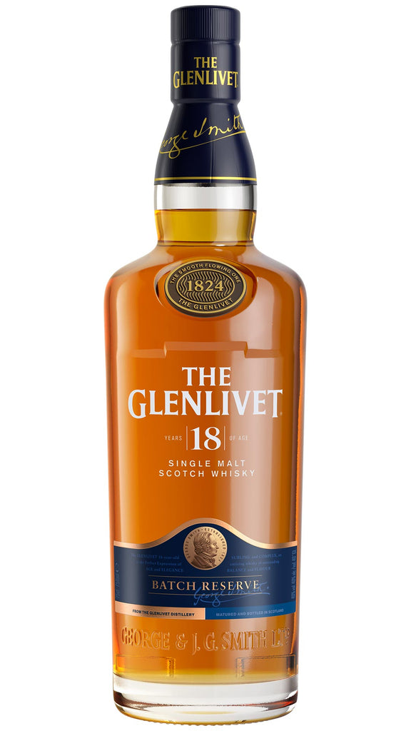 Old Scotch Wine, Speyside PJ Malt Glenlivet Whiskey, 750mL Single Year – 18