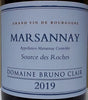 Domaine Bruno Clair Sources des Roches Marsannay Blanc 2019 bottle from France