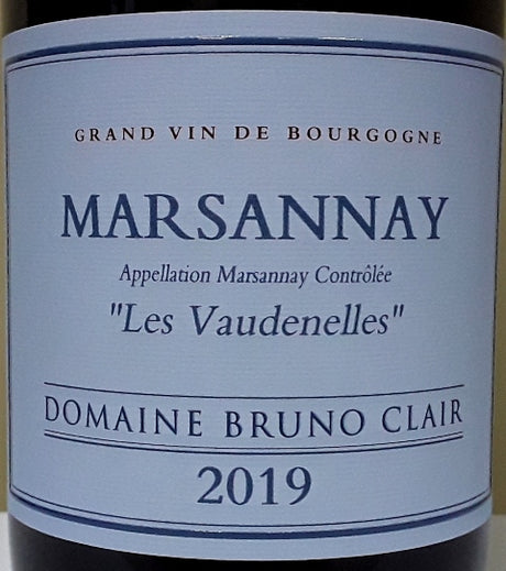 Domaine Bruno Clair Les Vaudenelles Marsannay Rouge 2019 bottle 750mL from France